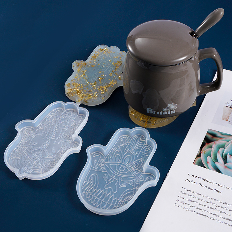 Silicone Mold Tray - 1 Buah DIY Coaster Hand Of