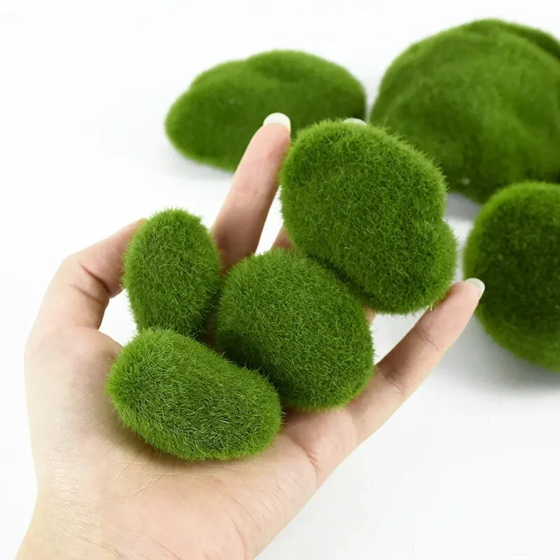 Terrarium Moss Art - Tanaman hijau buatan, 10Pcs, dekorasi rumah,