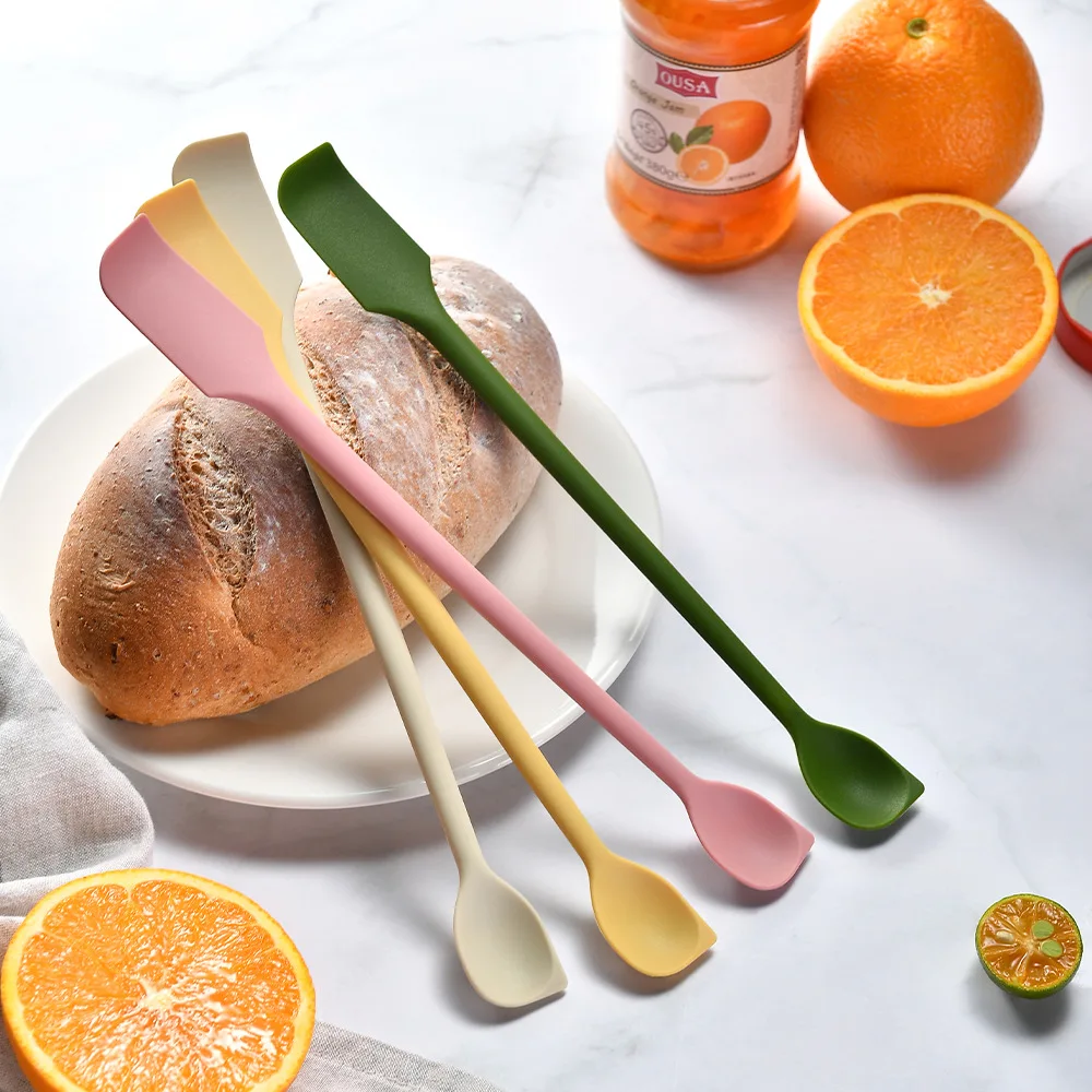 Mixing Cup Silicone - Spatula Selai Silikon Dua Sisi, Spatula