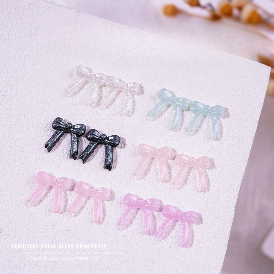 Resin Glitter Pack - 100pcs/pack Pita Dasi Kupu-kupu Glitter Baru