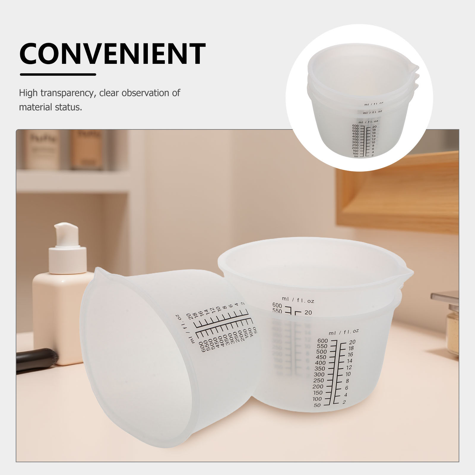 3 Buah Cangkir Tuang Resin Sil - Mixing Cup Silicone ulasan dan harga