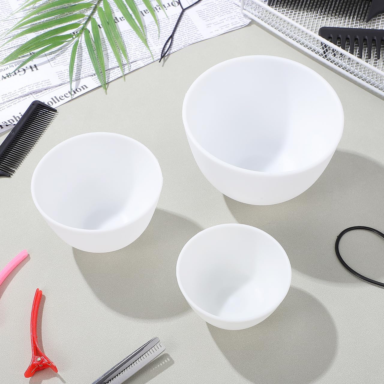 3pcs/set Mangkuk Silikon Putih - Mixing Cup Silicone ulasan dan harga