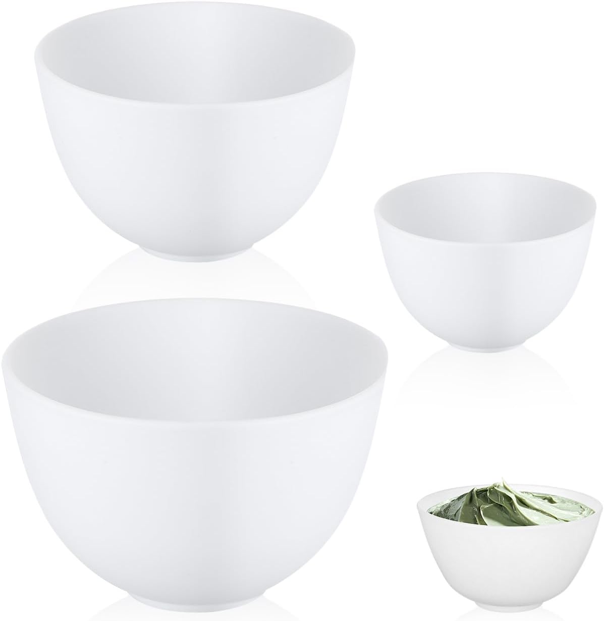 3pcs/set Mangkuk Silikon Putih - Mixing Cup Silicone ulasan dan harga