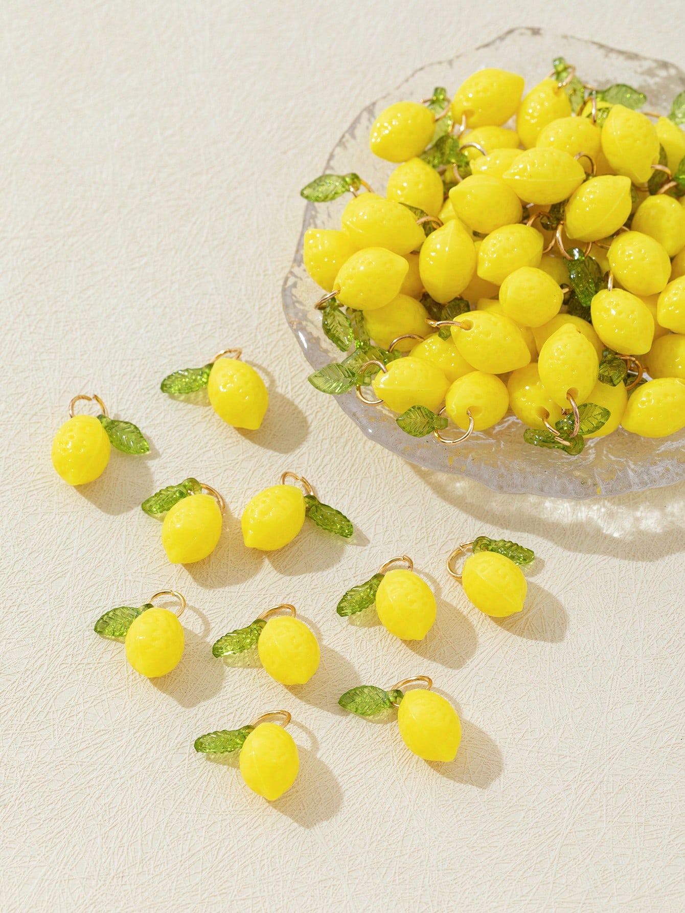 10 Buah Liontin Resin Lemon 3D - Resin Craft Material ulasan dan harga