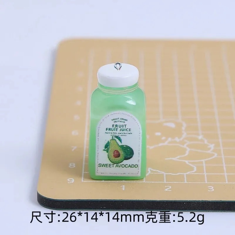 10Pcs Liontin Resin Botol Jus  - Resin Craft Material ulasan dan harga