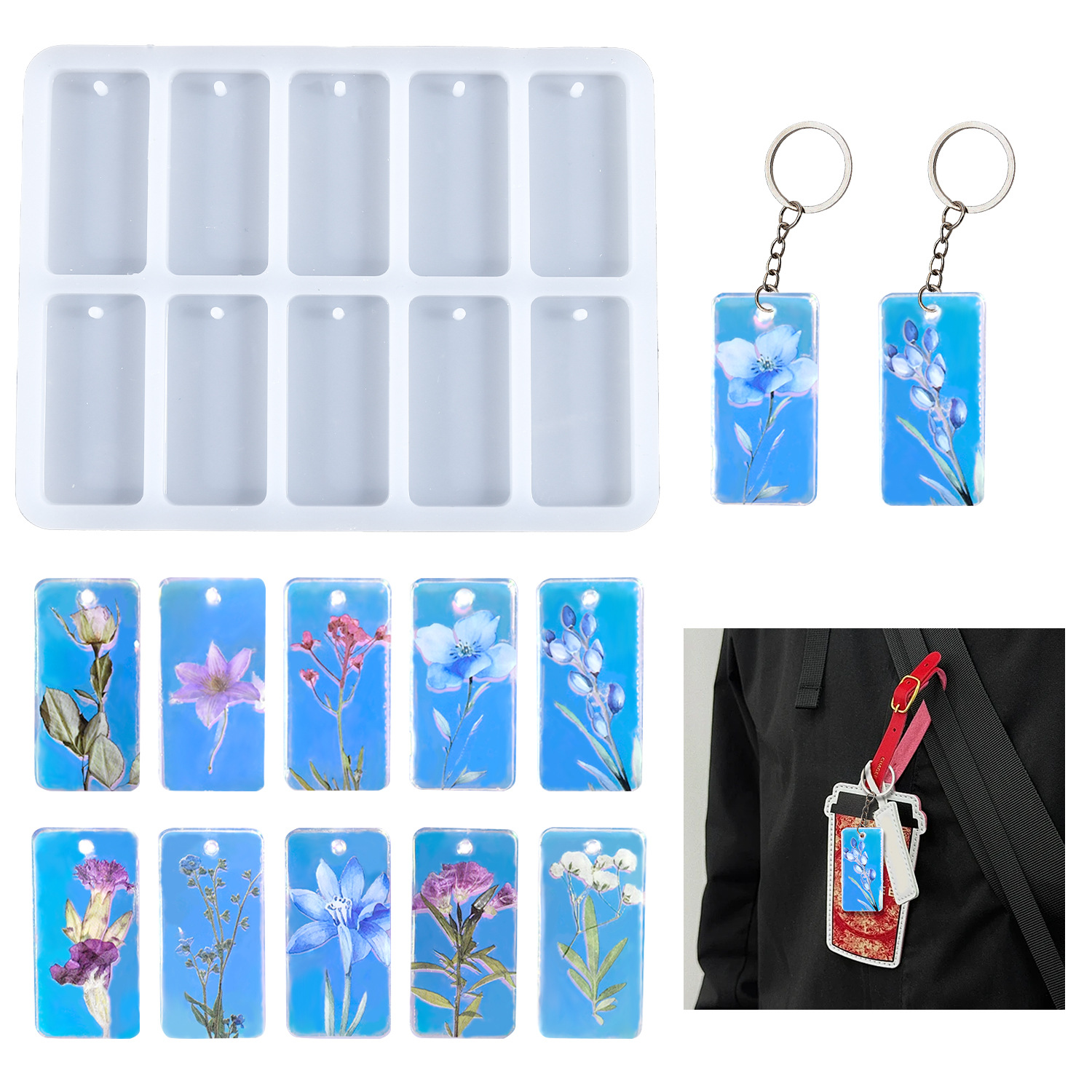 Cetakan resin epoksi DIY 10 lu - Silicone Mold Tray ulasan dan harga