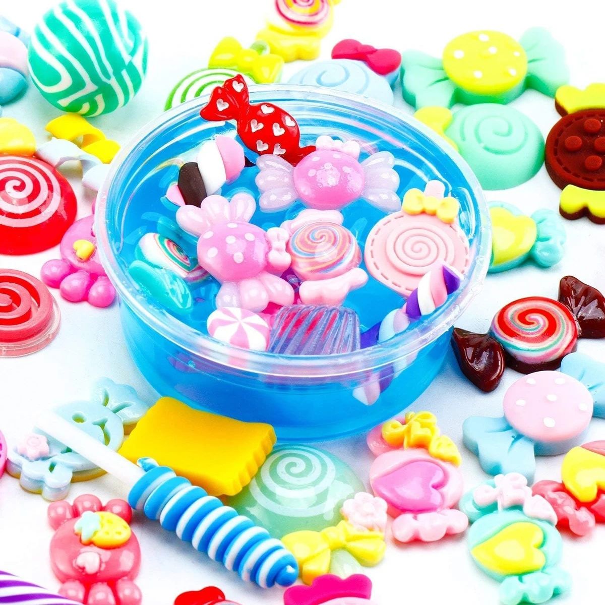 30 buah Set lucu jimat lendir  - Resin Craft Material ulasan dan harga