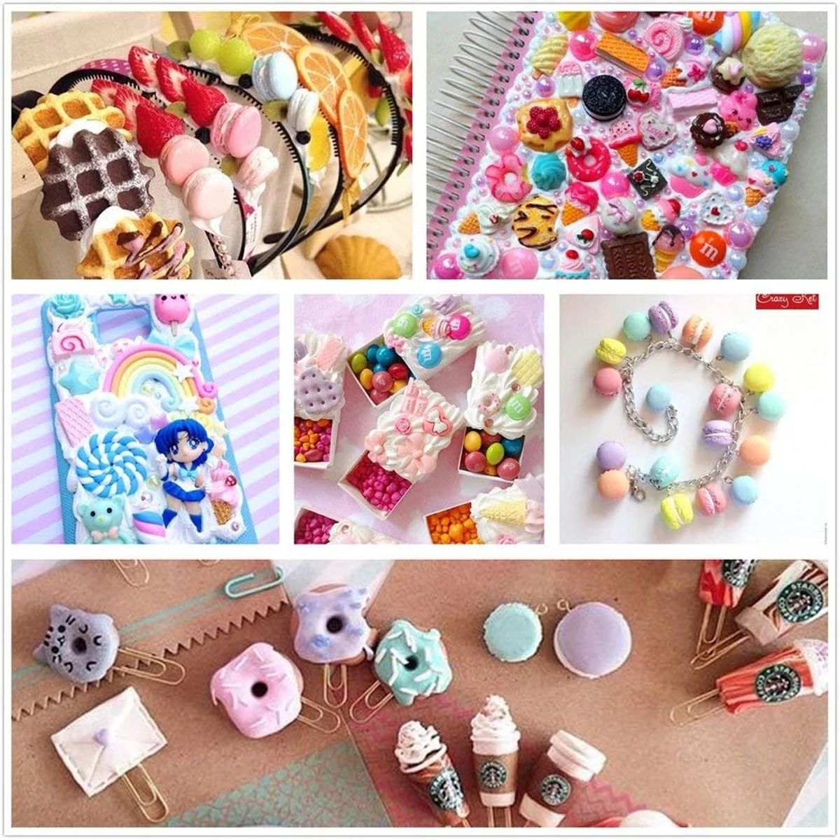 30 buah Set lucu jimat lendir  - Resin Craft Material ulasan dan harga