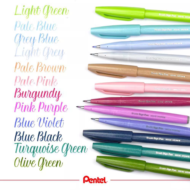 1 Buah Pena Tanda Sentuh Kuas  - Pentel Pen Sign Pen ulasan dan harga