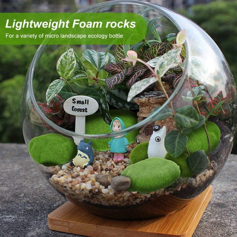50/5 Buah Batu Lumut Busa Buat - Terrarium Moss Art ulasan dan harga