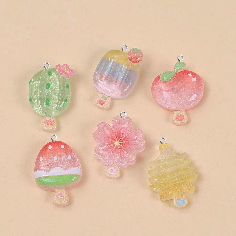 10Pcs Liontin Resin Es Krim Ka - Resin Craft Material ulasan dan harga